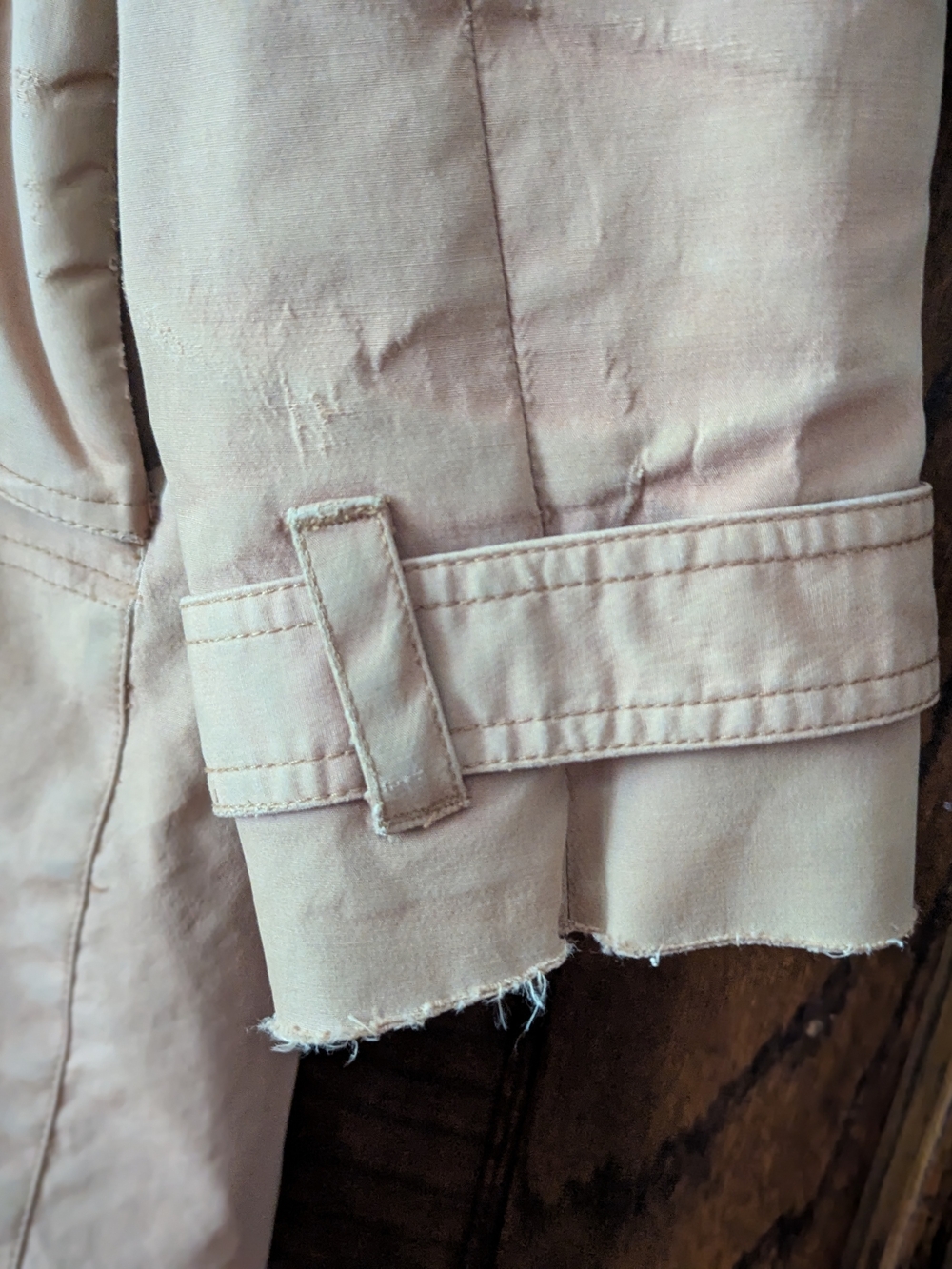 Boden Heavy Camel Trench Coat Removable Hood Pink Fleece Lined - US 16/18 UK20 - Picture 7 of 9